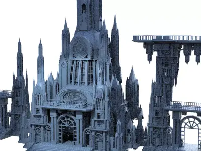 Imperial City Tower Halls Bridge 3 designs  3D model