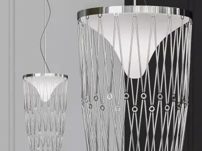 Vetreria rattan pendant lamp 3D model