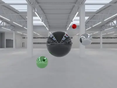 HDRI - Industrial Warehouse Interior 2 - 16384x8192 Texture