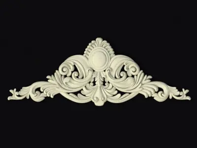 Central decor ornament for furniture 3D model