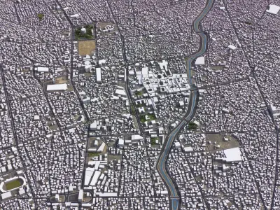 Tabriz - 3D City Model Low-poly 3D model