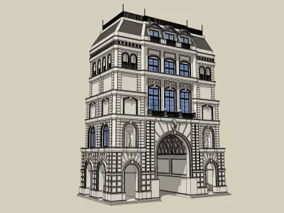 SketchUp classic building 3d model 3D model