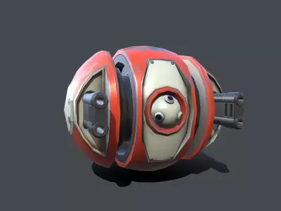 Sphere Drone Low-poly 3D model