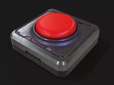 Sci Fi Red Button 3D model