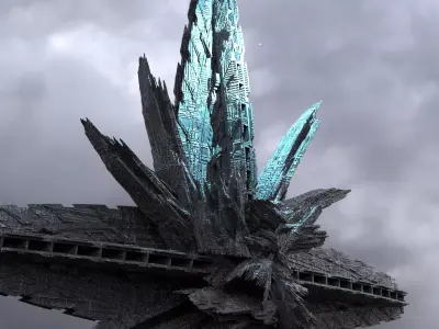 Crystal Alien Monolith 1 3D 3D model