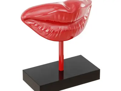 Figurine red lips 16 3D model