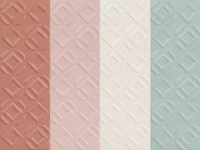 Modern Geometric Embossed Tile Wall Floor Panel  Texture