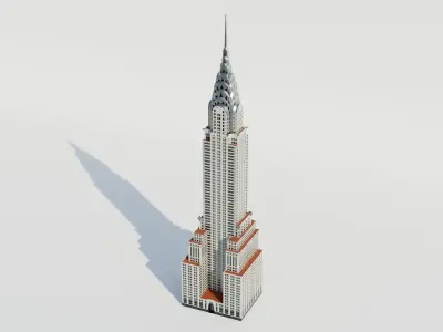 NYC The Chrysler Building Low-poly 3D model