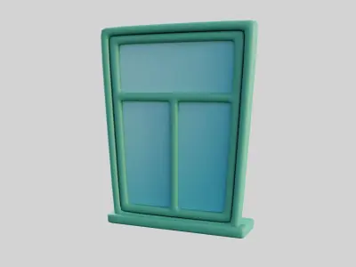 Cartoon Window 25b 3D model