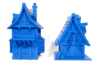 Medieval fantasy houses 3D print model