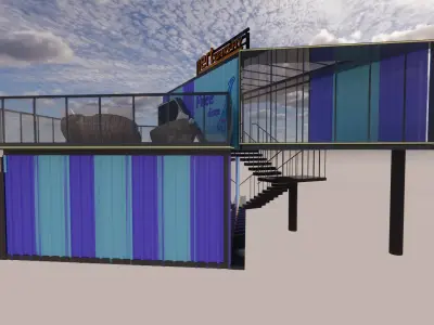 Container coffee shop-15 3D model