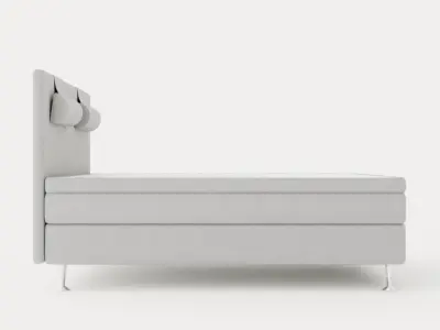 Meja Continental Bed 160x200cm Light Gray Low-poly 3D model