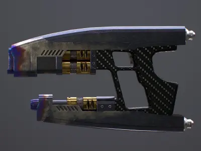 Star Lord Gun Low-poly 3D model