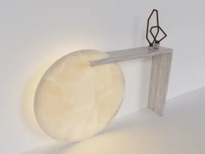 Modern Console Marble Low-poly 3D model