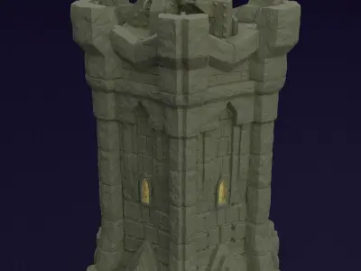 Dwarf Bombard Tower Tablotop Terrain 28 MM 3D print model