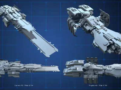 LOW - SPACE Vol01 Low-poly 3D model