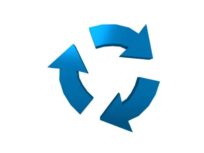 Recycle Symbols v6 011 Low-poly 3D model