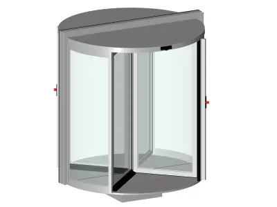Revolving Door Family Revit 3D model
