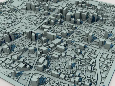 Seoul City South Korea 3D print model