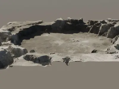 Crater 3D model 8K 3D model