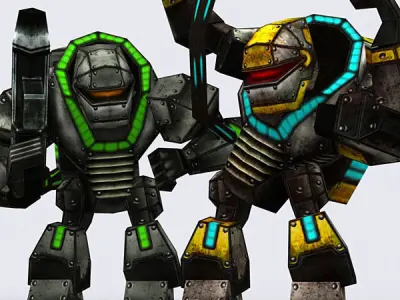 3DRT - Warbots Infernos Low-poly 3D model