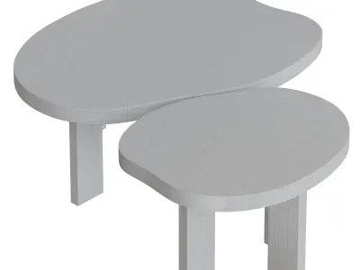 Farmhouse Coffee Table  Low-poly 3D model