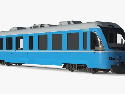  Lightweight Diesel Locomotive with Front Coupler Blue with Interior 
