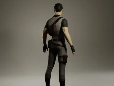 Male  Adventurer Low Poly Char Free low-poly 3D model