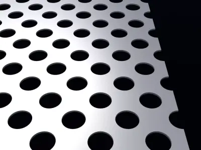 Perforated panel with 32 percent opening 25O83 3D model