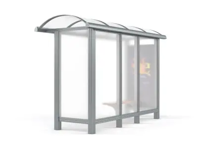 Bus Station Shelter 3D model
