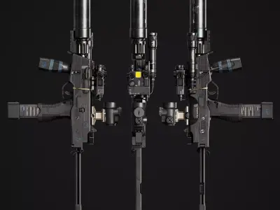 MP9 TP9 Low-poly 3D model