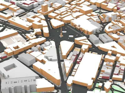 Trafalgar Square London England 3D model