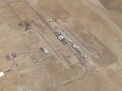 Dammam Airport Low-poly 3D model