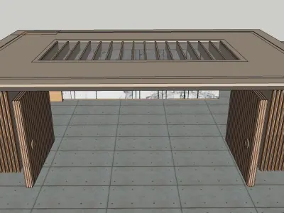 gate house 3D model  3D model