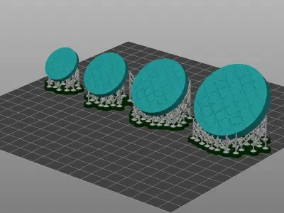 Free Fantasy Base Tiles  25 -32- 40- 50mm  SLA Pre Supported STL Free 3D print model