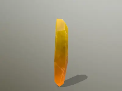 Crystal Set orange sword Low-poly 3D model