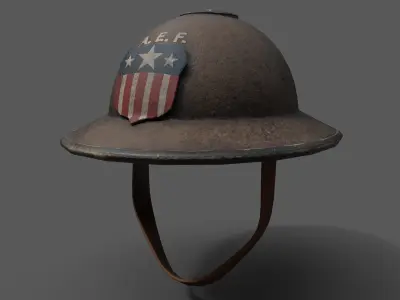 Helmet military Scifi ver18 Low-poly 3D model