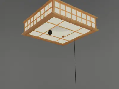 Japanese Hanging Lamp Free 3D model purchase