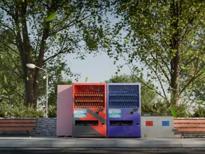 Pack Relaxing in the Park Low-poly 3D model