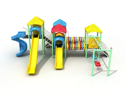 Metal Polythene Playpen 037 3D model