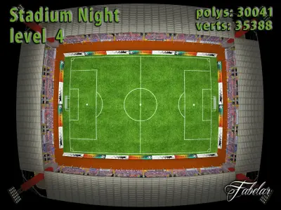 Stadium Level 4 Night Low-poly 3D model