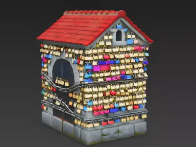 Eternal Vow Love-Lock Shrine 3D Model Low-poly 3D model
