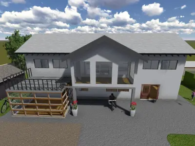 Simple house Free 3D model