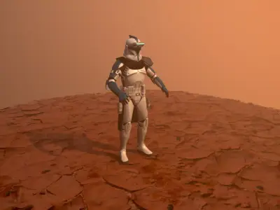 Star wars Clone trooper Phase 1 Heavy Low-poly 3D model