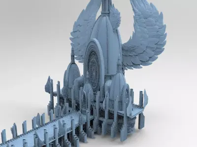 Sci Fi Steampunk Emperor Towers  3D model