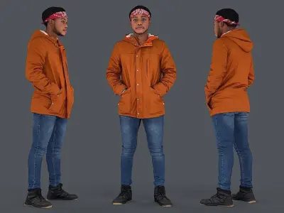 Buddy in Orange Jacket 3D model