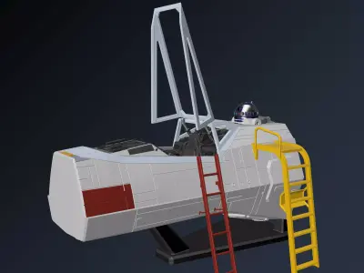 Model-X Cockpit Diorama 1-6 scale 3D print model