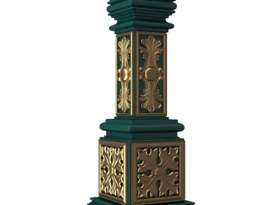 Classic Street Light 0203 Low-poly 3D model