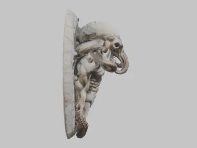 Old Gods Ancient Sculpture Marble Cthulhu Octopuss 3D model