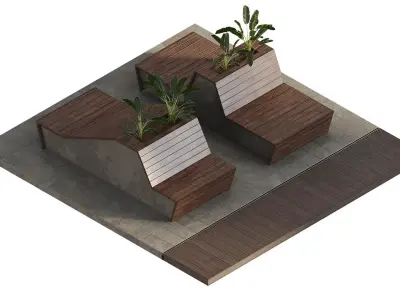 Outdoor furniture 2 3D model